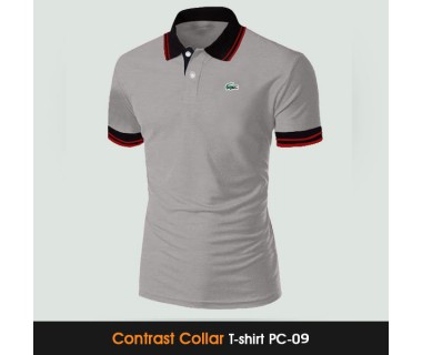 Contrast Collar T-shirt PC-09